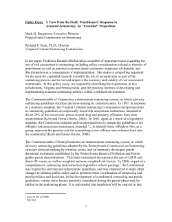 Actuarial Sentencing: An &ldquo;Unsettled&rdquo; Proposition