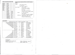 Measurement Reference Sheet