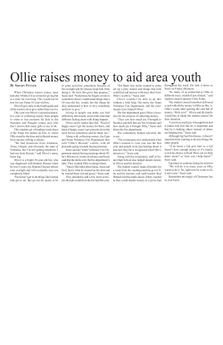 Ollie raises money to aid area youth