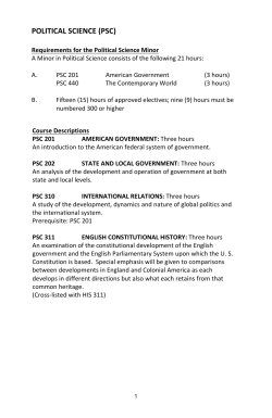 political science (psc)
