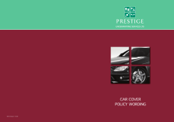 Policy Wording - One Call Insurance