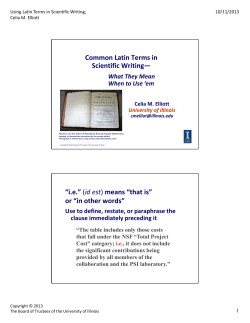Common Latin Terms in Scientific Writing&mdash; &ldquo;i.e.&rdquo; (id est) means &ldquo;that