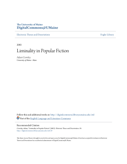 Liminality in Popular Fiction - DigitalCommons@UMaine