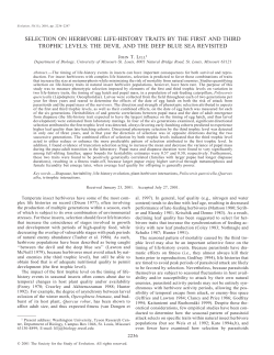 selection on herbivore life-history traits by the first and third trophic