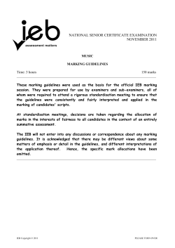 Music Marking Guidelines