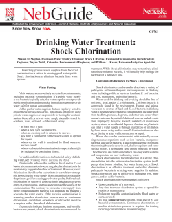 Drinking Water Treatment: Shock Chlorination