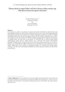 Climate shocks in tropical Africa and Asia in the pre