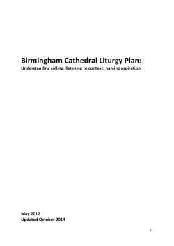 Birmingham Cathedral Liturgy Plan