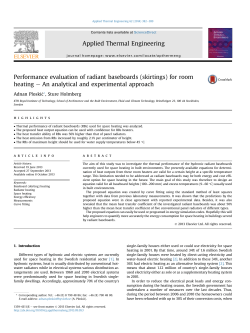 Performance evaluation of radiant baseboards (skirtings) for room