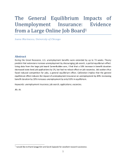 The General Equilibrium Impacts of Unemployment Insurance