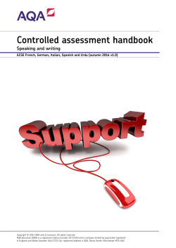 GCSE MFL Controlled assessment Handbook