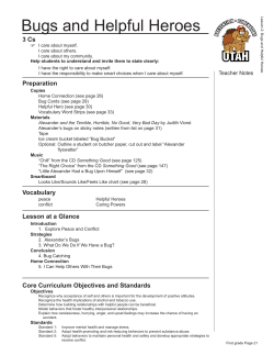 Lesson 2 Bugs and Helpful Heroes