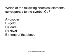 Which of the following chemical elements corresponds to the symbol