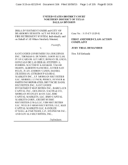 Deka Investment GmbH, et al. v. Santander Consumer USA