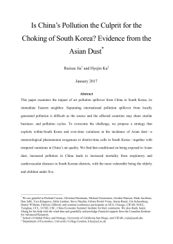 Is China`s Pollution the Culprit for the Choking of South Korea