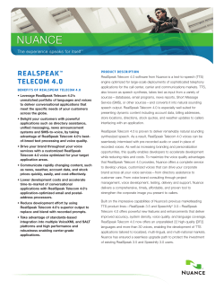 Nuance RealSpeak Telecom