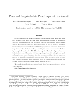 44 Firms and the global crisis: French exports in the turmoil