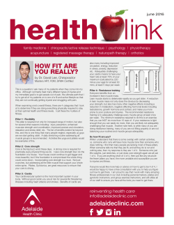 HOW FIT ARE YOU REALLY? adelaideclinic.com