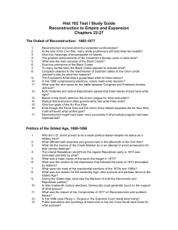 Hist 102 Test I Study Guide 16th edition