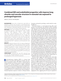 combined ino and endothelial progenitor cells improve lung