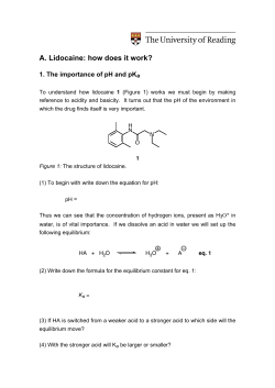 A. Lidocaine: how does it work?