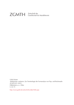 Babylonian confusion. Zur Terminologie der Formanalyse von Pop