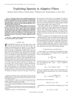 Exploiting sparsity in adaptive filters