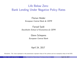 Life Below Zero: Bank Lending Under Negative Policy