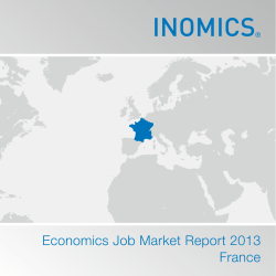 Economics Job Market Report 2013 &ndash; France