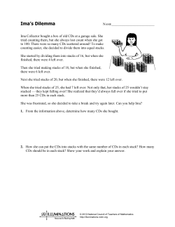 Ima`s Dilemma - Illuminations - National Council of Teachers of