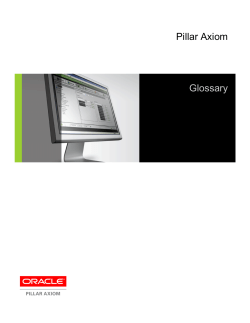 Pillar Axiom Glossary
