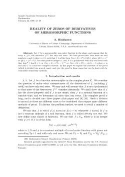 reality of zeros of derivatives of meromorphic functions