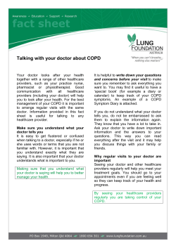Talking with your doctor about COPD