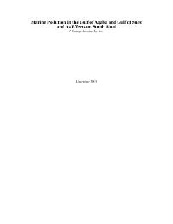 Marine Pollution in the Gulf of Aqaba and Gulf of Suez and its Effects