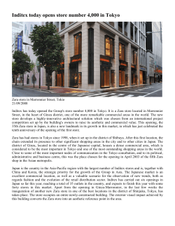 Inditex today opens store number 4,000 in Tokyo