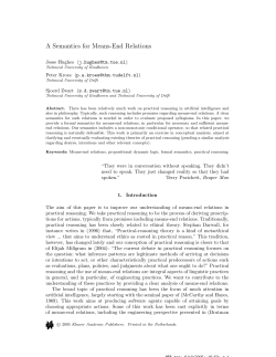 A Semantics for Means-End Relations