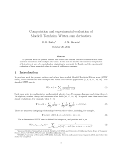 Computation and experimental evaluation of