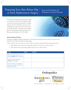 Preparing Your Skin Before Hip or Knee Replacement Surgery