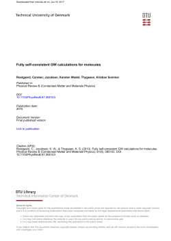 Fully self-consistent GW calculations for molecules
