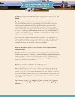 NATIONAL CHICKEN COUNCIL Myth