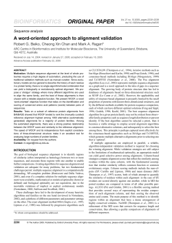 A word-oriented approach to alignment validation