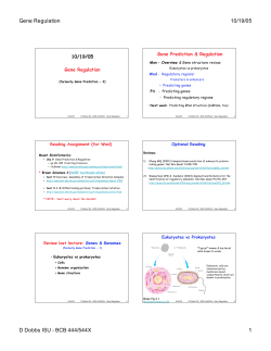 Gene Regulation
