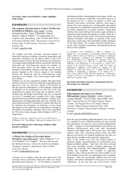 FA2-MS16-T03 The response of frameworks to P