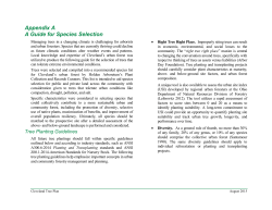 Appendix AA Guide for Species Selection