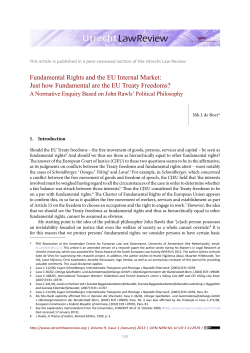 Fundamental Rights and the EU Internal Market: Just how