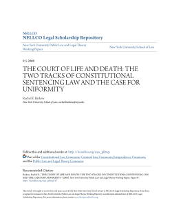 the court of life and death: the two tracks of constitutional sentencing