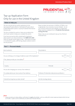 Top-up Application Form Only for use in the United Kingdom