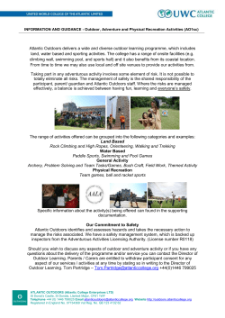 Atlantic Outdoors delivers a wide and diverse outdoor learning