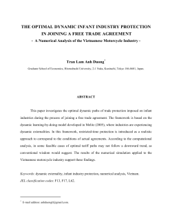 THE OPTIMAL DYNAMIC INFANT INDUSTRY PROTECTION IN