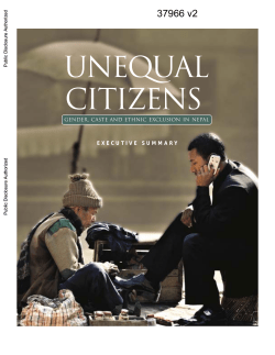 Gender, caste and ethnic exclusion in Nepal
